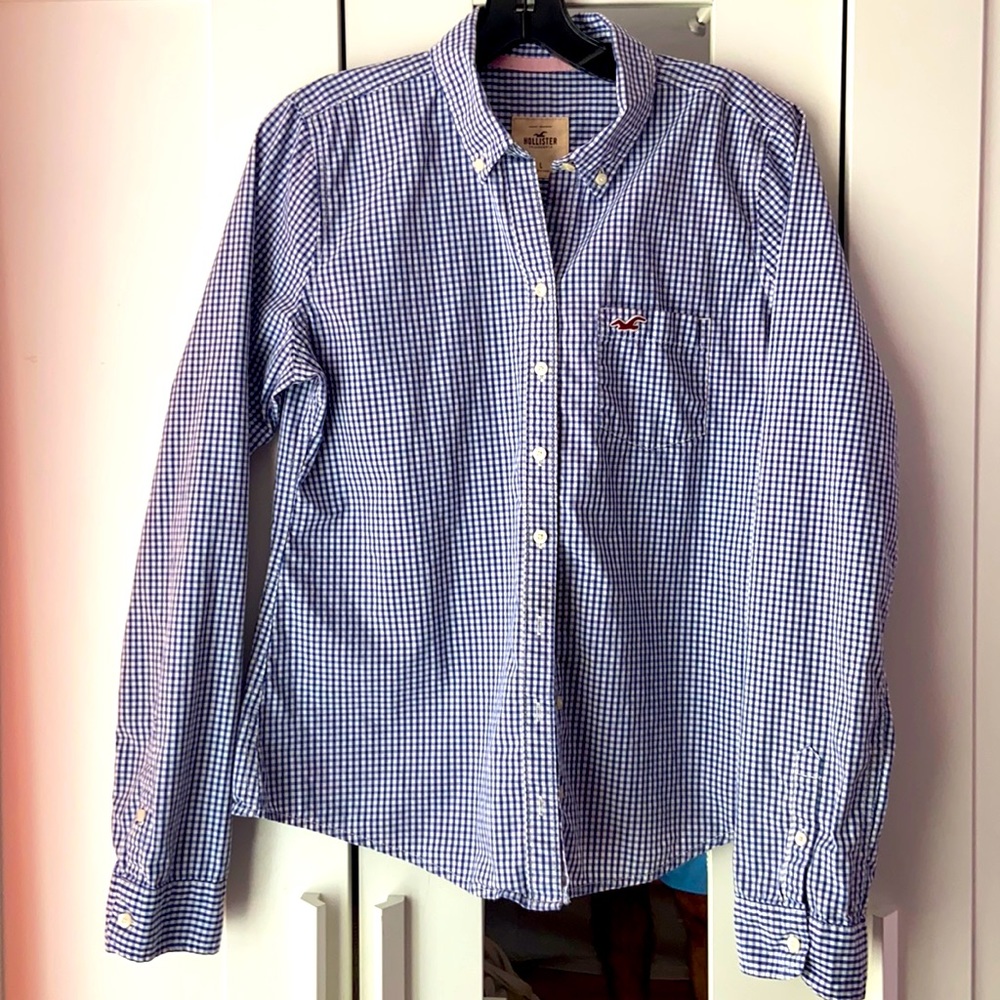 HOLLISTE CLASSIC WOMEN BLUE SHIRT SIZE LARGE